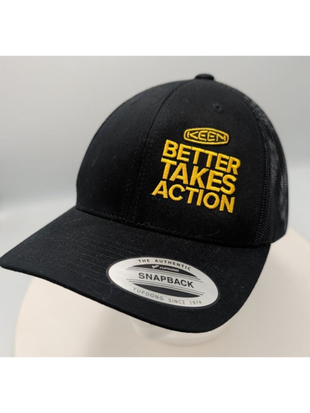 NEW KEEN Footwear Better Takes Action Black Adult OS Mesh Trucker Baseball Hat